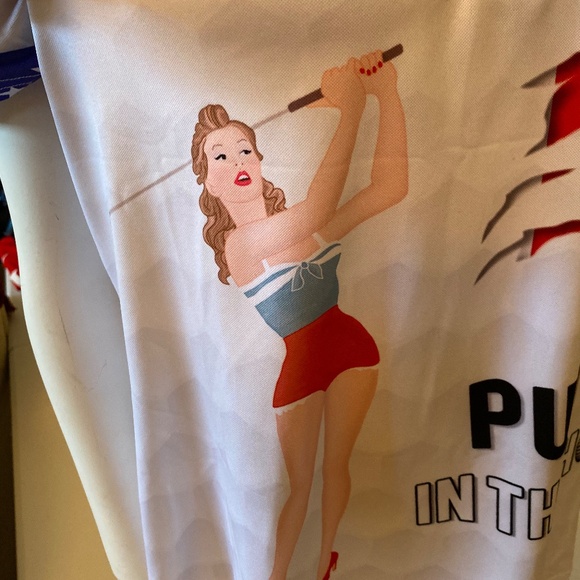 Womens large GarmentOne golf shirt with golf design - Picture 2 of 6